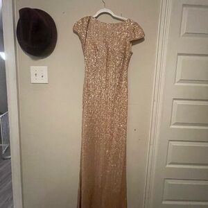 Elegant Gold Sequin Gown